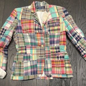 Ralph Lauren Red and Pink Plaid Blazer